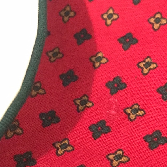 80s Girls Dress Size 14 Red Large Collar  Made in USA Church School Modest Party - Picture 7 of 9